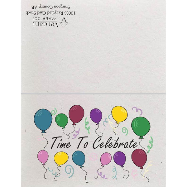 Time To Celebrate Folding Eco-Friendly Bouquet Card