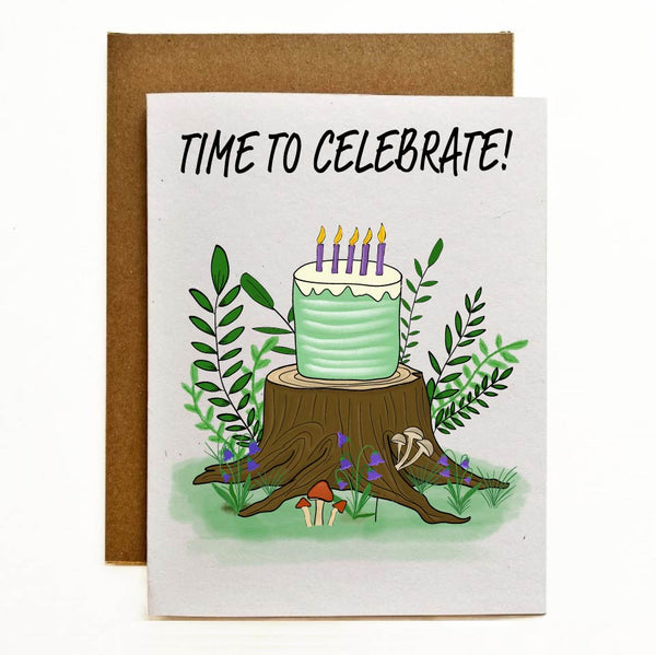Time To Celebrate Eco-Friendly Greeting Card