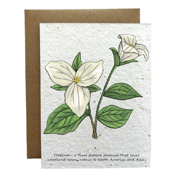 Trillium Eco-Friendly Greeting Card
