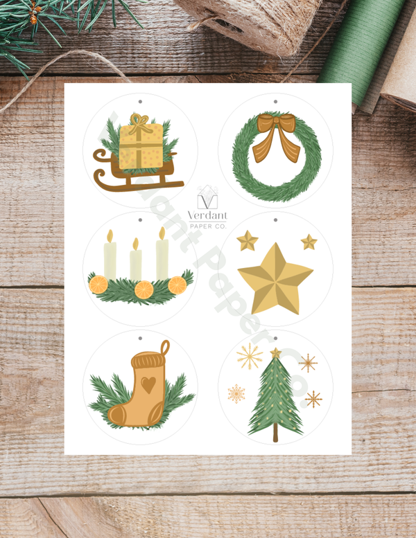 Printable Christmas Gift Tags - Digital Download