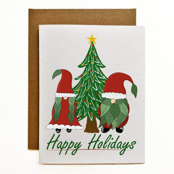 Happy Verdant Holidays Eco-Friendly Greeting Card