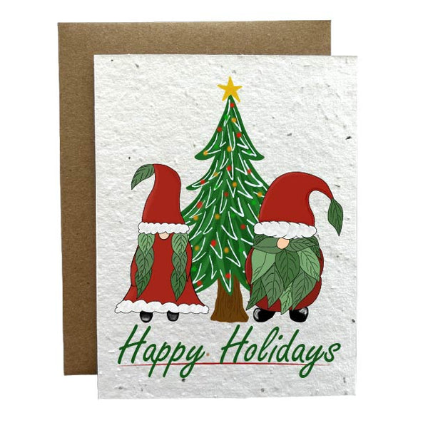 Happy Verdant Holidays Eco-Friendly Greeting Card