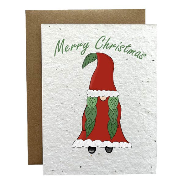 Verdant Mrs. Claus Eco-Friendly Greeting Card