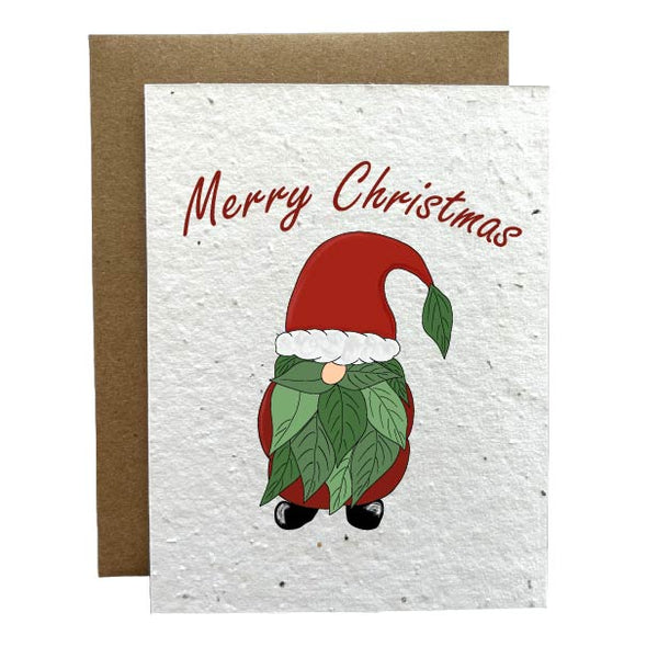 Verdant Santa Eco-Friendly Greeting Card