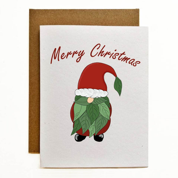 Verdant Santa Eco-Friendly Greeting Card