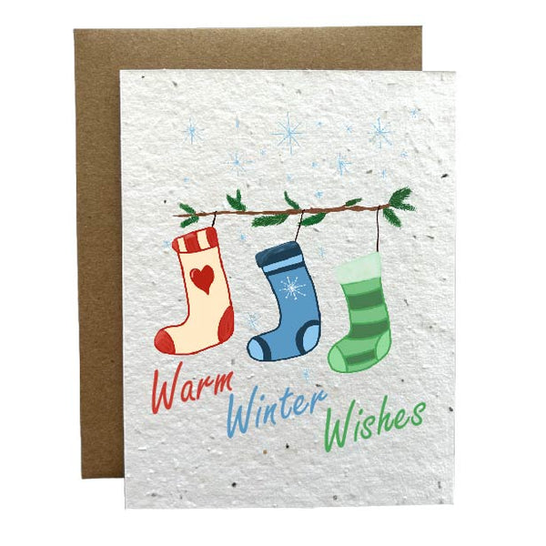 Warm Winter Wishes Eco-Friendly Greeting Card