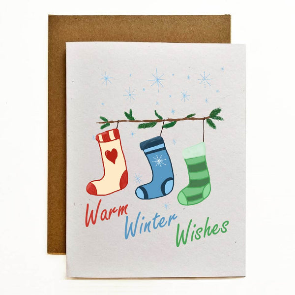 Warm Winter Wishes Eco-Friendly Greeting Card