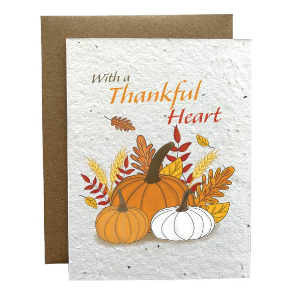 With a Thankful Heart Eco-Friendly Greeting Card