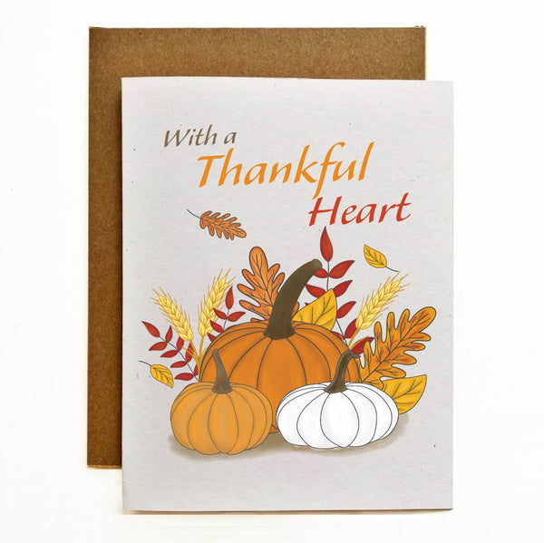 With a Thankful Heart Eco-Friendly Greeting Card