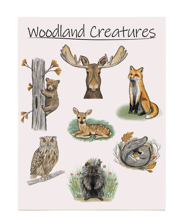 Woodland Creatures Art Print