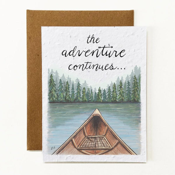 The Adventure Continues Verdant Plantable Greeting Card