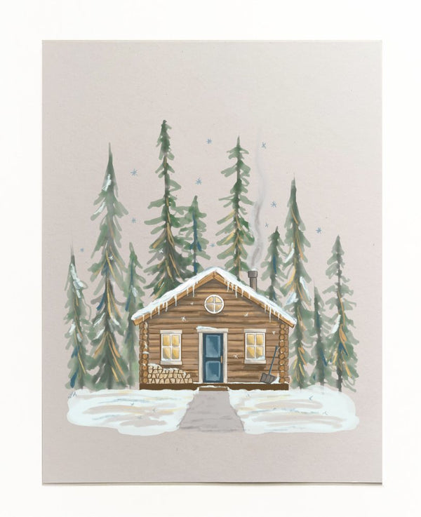 Cabin In the Pines Art Print