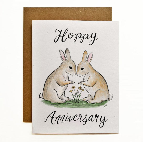 Hoppy Anniversary Recycled Greeting Card