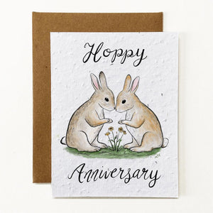 Hoppy Anniversary Seed Paper Greeting Card