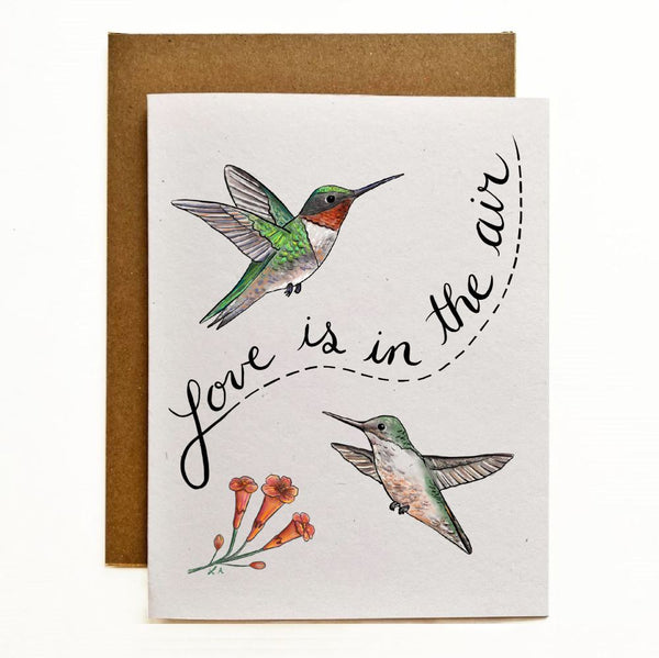 Love Is In the Air Recycled Greeting Card