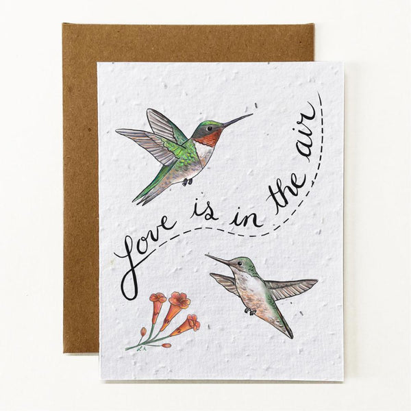 Love Is In the Air Seed Paper Greeting Card