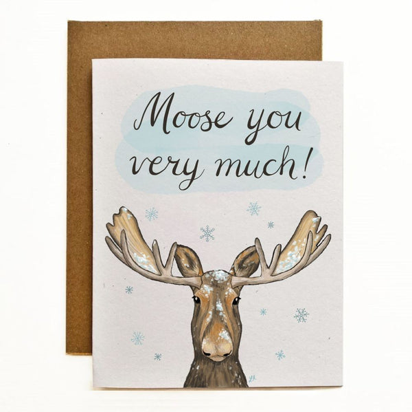 Moose You Very Much Recycled Greeting Card