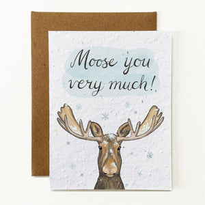Moose You Very Much Seed Paper Greeting Card
