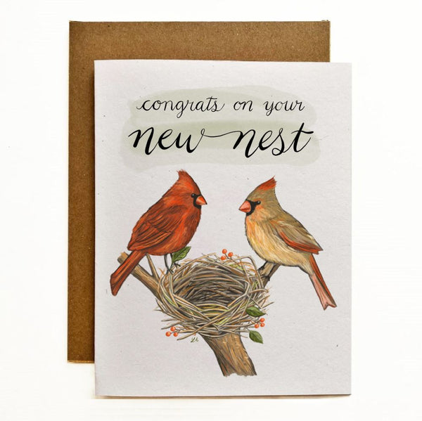 New Nest New Home Recycled Greeting Card