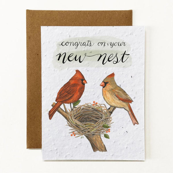New Nest New Home Seed Paper Greeting Card