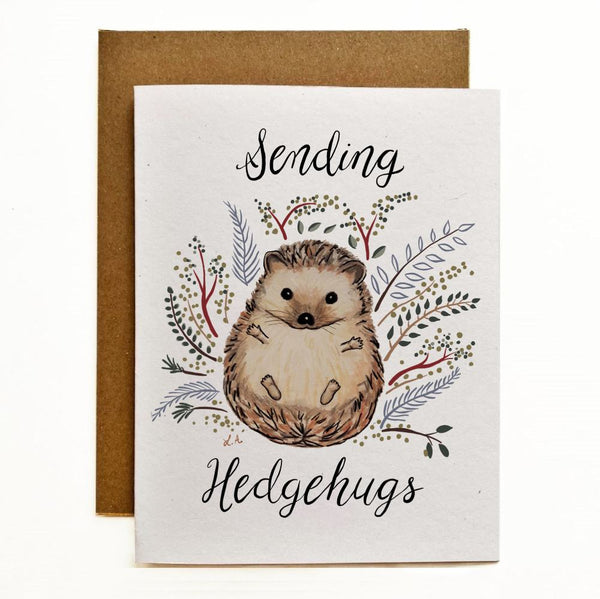 Sending Hedgehugs Hedgehog Recycled Greeting Card