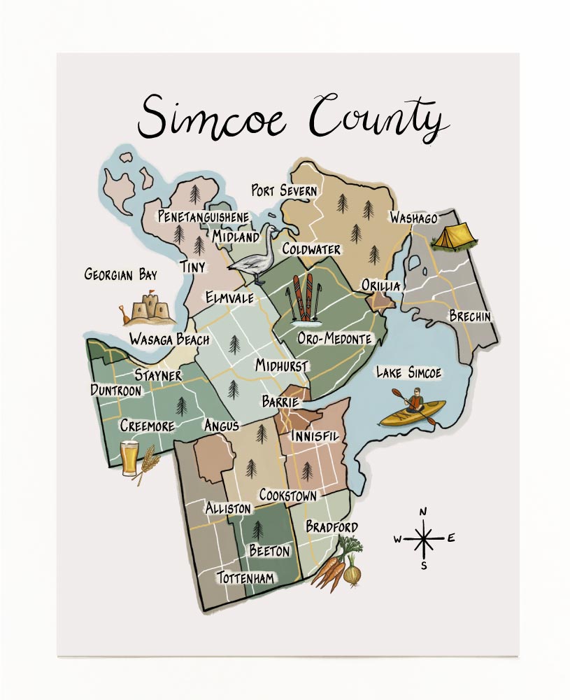 Simcoe County Art Print – Verdant Paper Co.