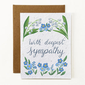 Sympathy Forget Me Nots Seed Paper Greeting Card