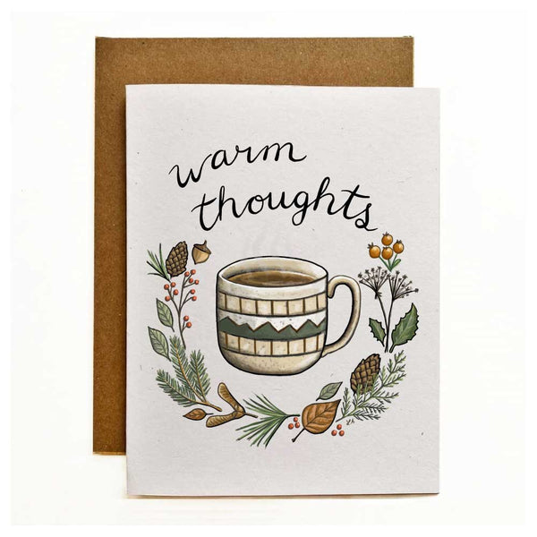 warm-thoughts-mug-pinecones-winter-mug-recycled-paper-greeting-card