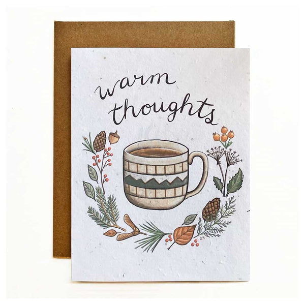 warm-thoughts-mug-pinecones-winter-mug-seed-paper-greeting-card